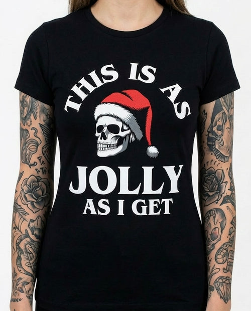 this is as jolly as I get Christmas holiday tee by cartel ink for pinky star