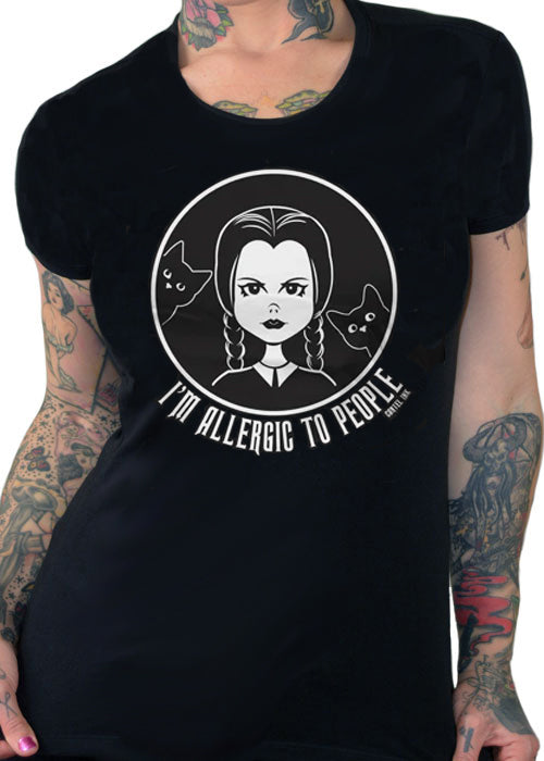 I'm allergic to people Wednesday adams tee for Pinky Star