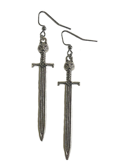 cat sword earrings by pinky star