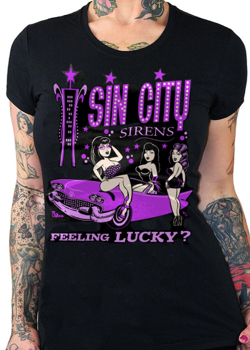 Sin City Sirens Las Vegas Tee by Pinky Star