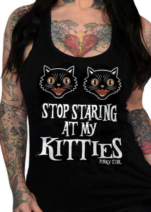 stop staring at my kitties cat lover halloween cats by pinky star