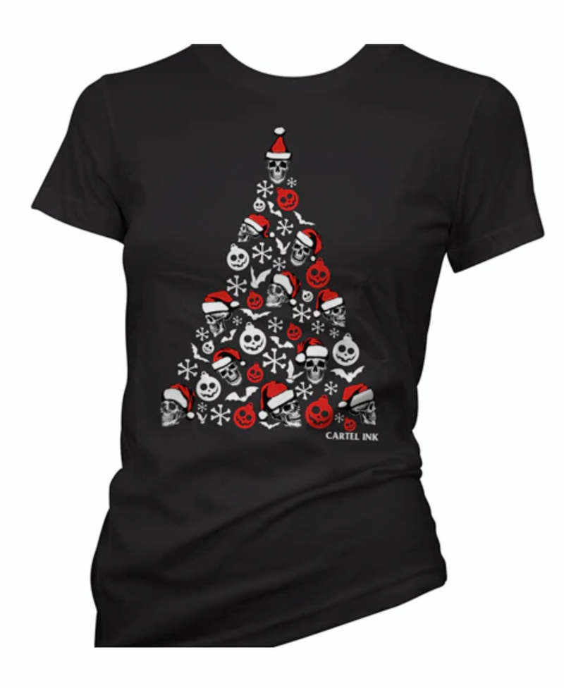 dead Christmas holiday tee by cartel ink for pinky star