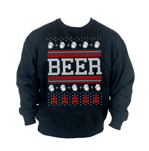 Beer ugly christmas sweatshirt - cartel ink - pinky star