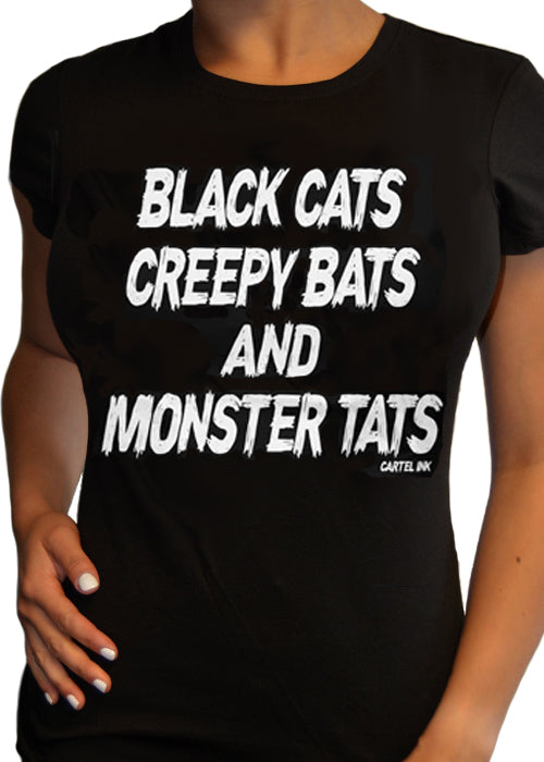 black cats creepy bats and monster tats - pinky star