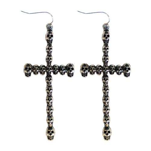 skull cross earrings