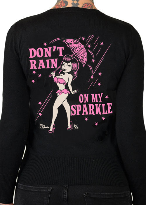 don't rain on my sparkle cardigan by pinky star