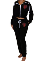 heart web hoodie and joggers - pinky star
