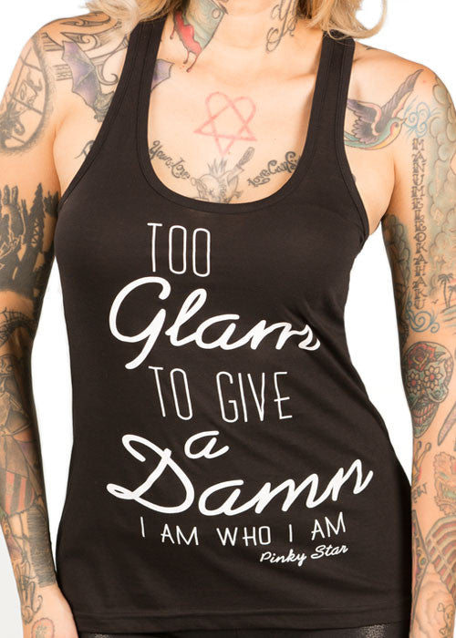 Too Glam To Give A Damn Racerback Tank Top