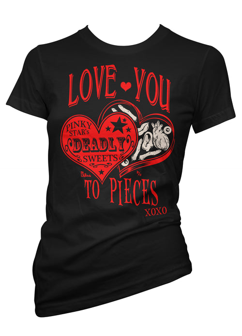 love you to pieces deadly treats candy - pinky star