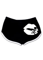 Black and White Kiss Of Death Shorts